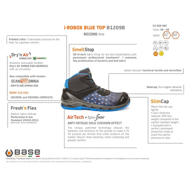 Base I-ROBOX BLUE TOP S3 ESD SRC B1209